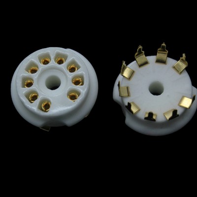 9 Pin PC Mount Gold Tube Socket(GZC9-B-G)